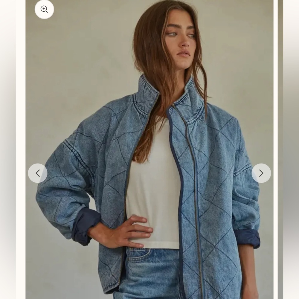 Denim quilted jacket